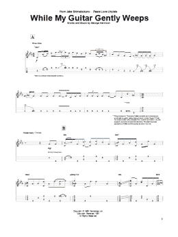 page one of While My Guitar Gently Weeps (arr. Jake Shimabukuro) (Ukulele)