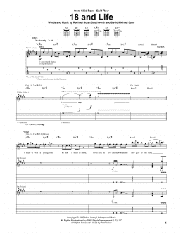 page one of 18 And Life (Guitar Tab)