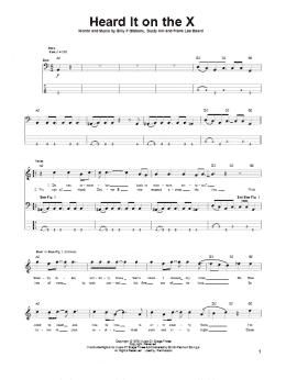 page one of Heard It On The X (Bass Guitar Tab)