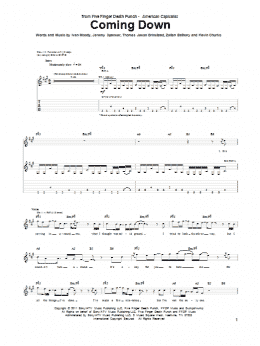page one of Coming Down (Guitar Tab)