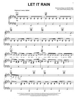 page one of Let It Rain (Piano, Vocal & Guitar Chords (Right-Hand Melody))