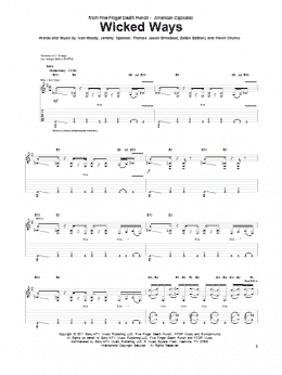 page one of Wicked Ways (Guitar Tab)
