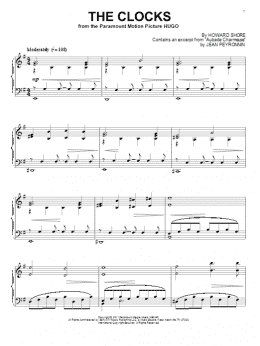 page one of The Clocks (Piano Solo)