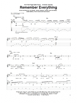 page one of Remember Everything (Guitar Tab)