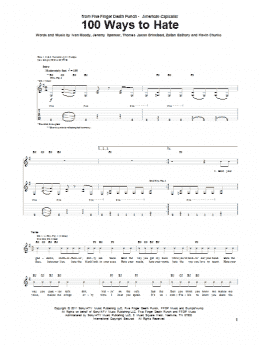 page one of 100 Ways To Hate (Guitar Tab)