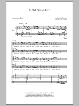 page one of Make We Merry (SATB Choir)