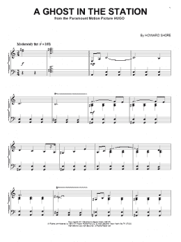 page one of A Ghost In The Station (Piano Solo)