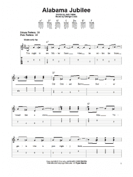 page one of Alabama Jubilee (Easy Guitar Tab)