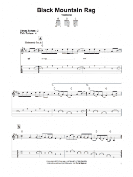 page one of Black Mountain Rag (Easy Guitar Tab)