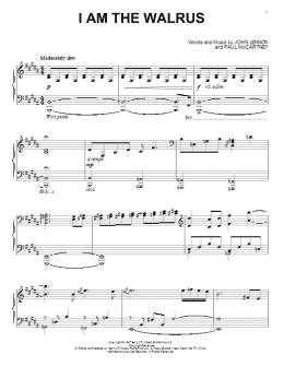 page one of I Am The Walrus (Piano Solo)