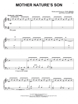 page one of Mother Nature's Son (Piano Solo)