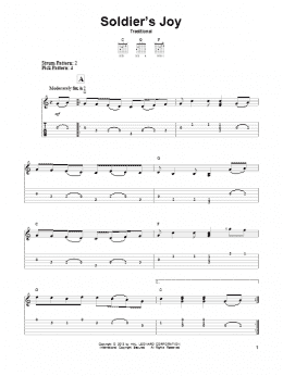 page one of Soldier's Joy (Easy Guitar Tab)