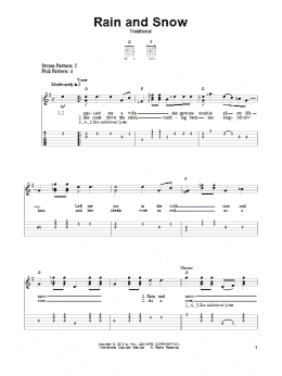 page one of Rain And Snow (Easy Guitar Tab)
