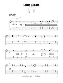 page one of Little Birdie (Easy Guitar Tab)