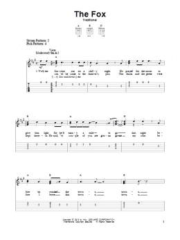 page one of The Fox (Easy Guitar Tab)