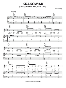 page one of Krakowiak (Darling Maiden, Hark, I Ask Thee) (Piano, Vocal & Guitar Chords (Right-Hand Melody))