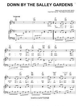 page one of Down By The Sally Gardens (Piano, Vocal & Guitar Chords (Right-Hand Melody))