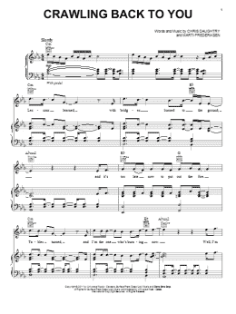page one of Crawling Back To You (Piano, Vocal & Guitar Chords (Right-Hand Melody))