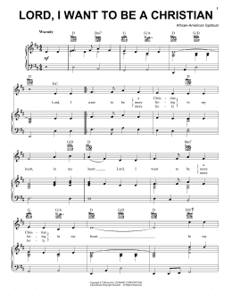 page one of Lord, I Want To Be A Christian (Piano, Vocal & Guitar Chords (Right-Hand Melody))
