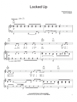 page one of Locked Up (Piano, Vocal & Guitar Chords (Right-Hand Melody))