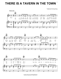 page one of There Is A Tavern In The Town (Piano, Vocal & Guitar Chords (Right-Hand Melody))