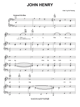 page one of John Henry (Piano, Vocal & Guitar Chords (Right-Hand Melody))