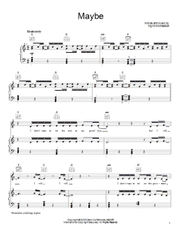 page one of Maybe (Piano, Vocal & Guitar Chords (Right-Hand Melody))