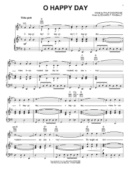 page one of O Happy Day (Piano, Vocal & Guitar Chords (Right-Hand Melody))