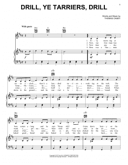 page one of Drill Ye Tarriers (Piano, Vocal & Guitar Chords (Right-Hand Melody))