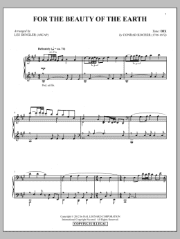 page one of For The Beauty Of The Earth (Piano Solo)