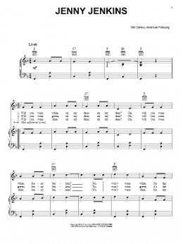 page one of Jenny Jenkins (Piano, Vocal & Guitar Chords (Right-Hand Melody))