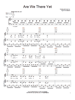 page one of Are We There Yet (Piano, Vocal & Guitar Chords (Right-Hand Melody))