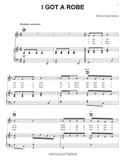 page one of I Got A Robe (Piano, Vocal & Guitar Chords (Right-Hand Melody))