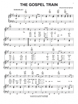 page one of The Gospel Train (Piano, Vocal & Guitar Chords (Right-Hand Melody))