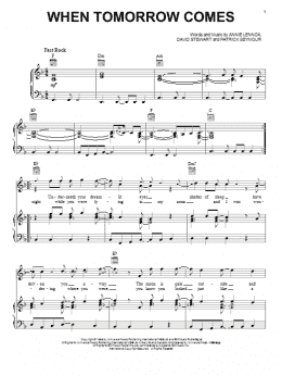 page one of When Tomorrow Comes (Piano, Vocal & Guitar Chords (Right-Hand Melody))