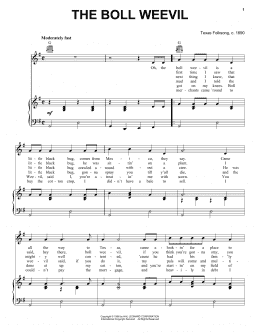 page one of The Boll Weevil (Piano, Vocal & Guitar Chords (Right-Hand Melody))