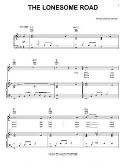 page one of The Lonesome Road (Piano, Vocal & Guitar Chords (Right-Hand Melody))