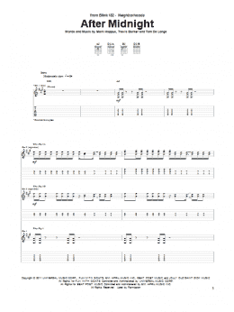 page one of After Midnight (Guitar Tab)