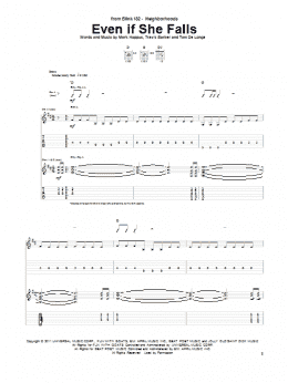 page one of Even If She Falls (Guitar Tab)