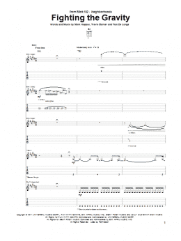 page one of Fighting The Gravity (Guitar Tab)