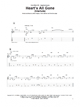 page one of Heart's All Gone (Interlude) (Guitar Tab)