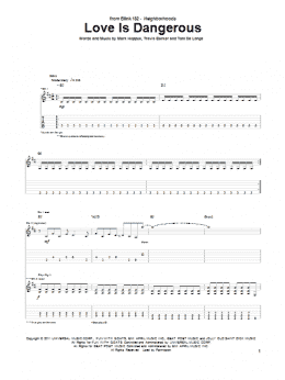 page one of Love Is Dangerous (Guitar Tab)