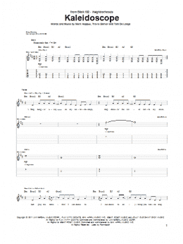page one of Kaleidoscope (Guitar Tab)