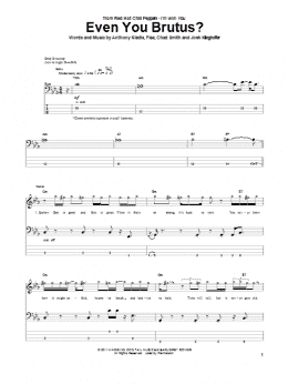 page one of Even You Brutus? (Bass Guitar Tab)