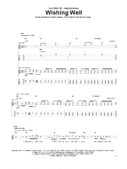 page one of Wishing Well (Guitar Tab)