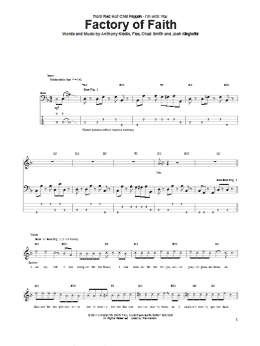 page one of Factory Of Faith (Bass Guitar Tab)