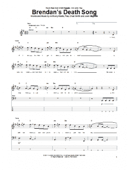 page one of Brendan's Death Song (Bass Guitar Tab)