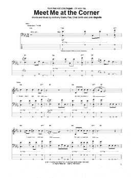 page one of Meet Me At The Corner (Bass Guitar Tab)