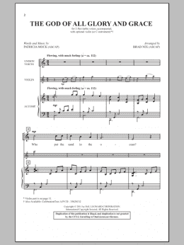 page one of The God Of All Glory And Grace (2-Part Choir)