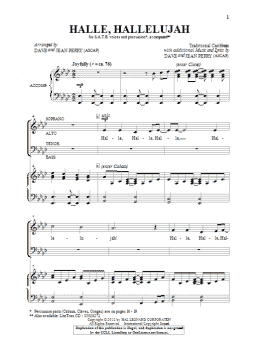 page one of Hallelu, Hallelujah! (SATB Choir)